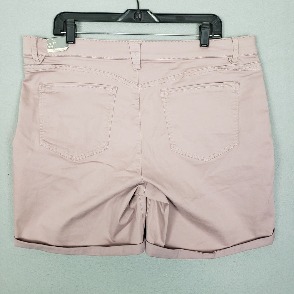 Wit & Wisdom Elastic Waist Denim Shorts Mauve Smokey Twilight Coastal Summer NWT - Picture 2 of 10